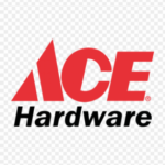 The image shows the Ace Hardware logo with the word ACE in bold red capital letters above the word Hardware in black on a transparent background, ideal for use in marketing materials for Hosted VoIP Solutions providers.